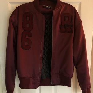 Maroon Y&R varsity jacket